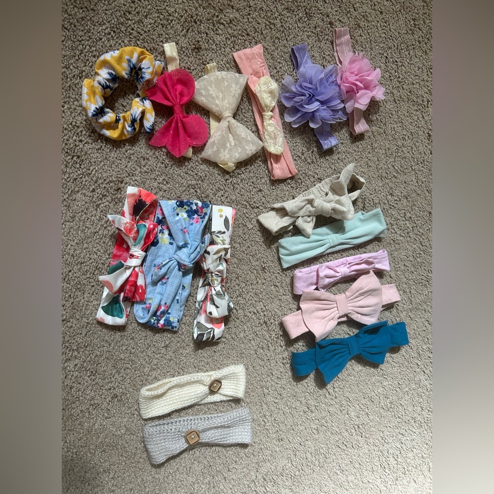 Colorful Baby Headbands and Bows Set